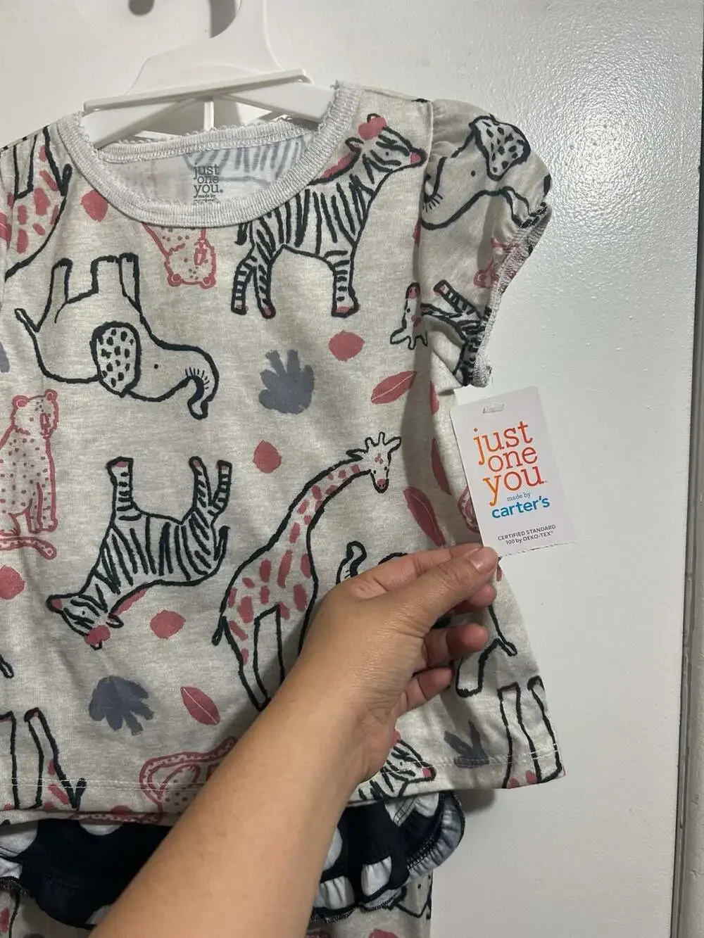 Just One You Made by Carter's Toddler Girls 3-Piece Animal Print Pajama Set